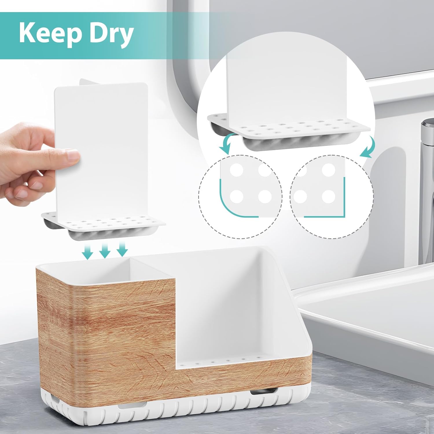 Stylish & Functional Bathroom Counter Organizer Set - Keep Your Space Neat and Tidy!