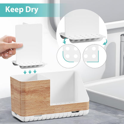 Stylish & Functional Bathroom Counter Organizer Set - Keep Your Space Neat and Tidy!
