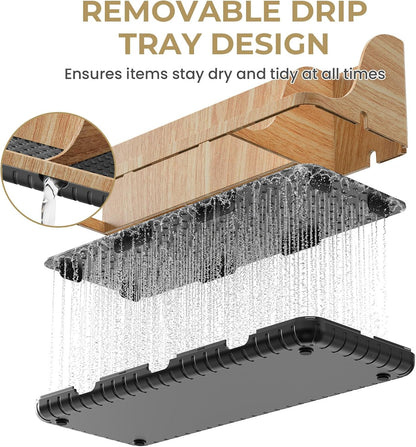 Stylish & Functional Bathroom Counter Organizer Set - Keep Your Space Neat and Tidy!