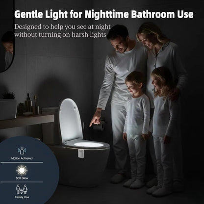 Transform Your Bathroom Experience with the Chunace Motion Sensor Toilet Light 2-Pack | 16-Color LED Night Light for Safe and Fun Nighttime Visits